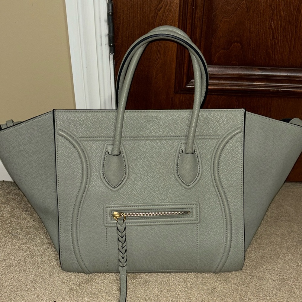 COPY - discontinued sage green celine phantom luggage tote